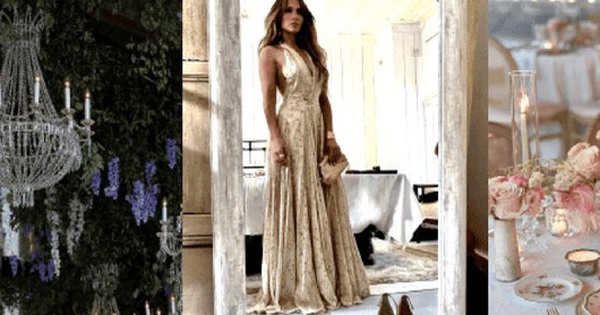 Jennifer Lopez tiết lộ trang phục dạ tiệc bằng vàng trong đám cưới với Ben Affleck