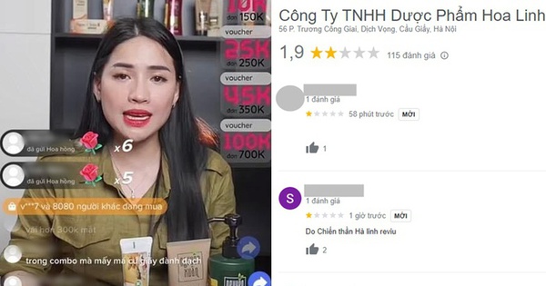 Dược phẩm Hoa Linh "lao đao" vì chiến thần Hà Linh: Hứng chịu 1 sao, tràn ngập lời khó nghe