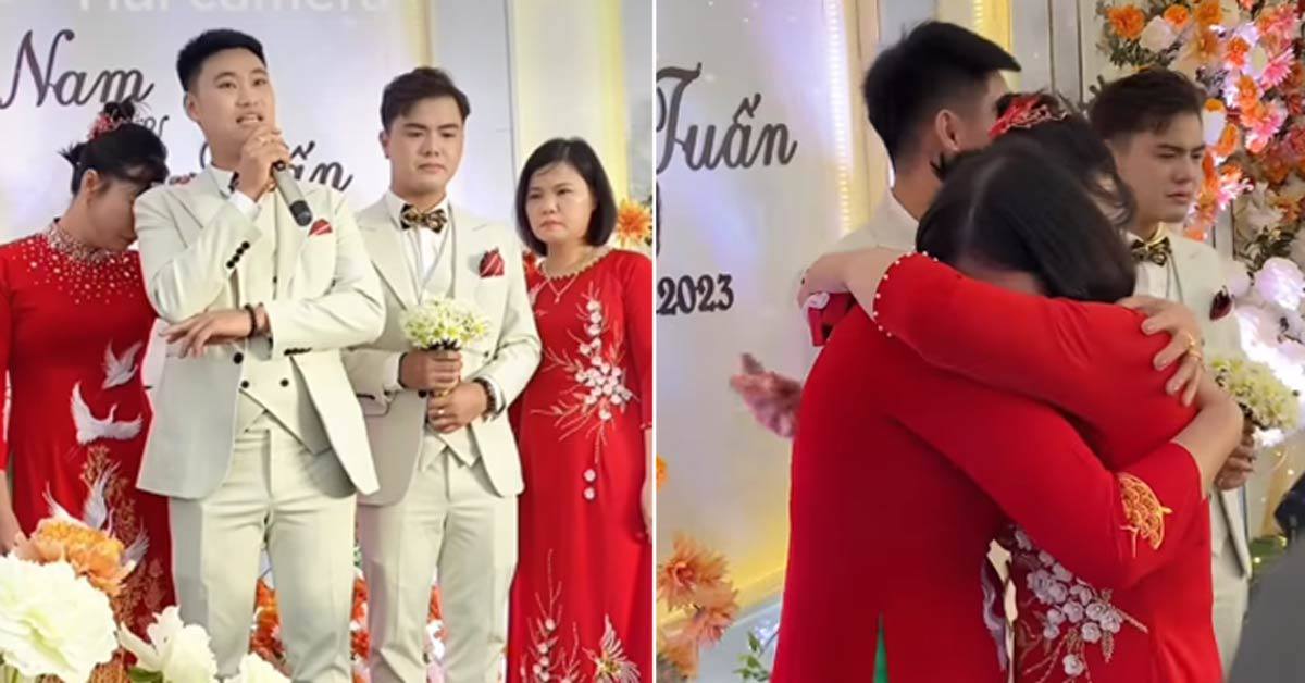 Đám cưới hot nhất Yên Bái, hai bà mẹ khóc hết nước mắt khi dự đám cưới con trai