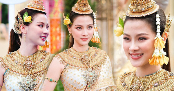 Nữ thần Songkran lộ diện: Baifern (Chiếc Lá Bay) đẹp kinh diễm trong trang phục 1,3 tỷ, visual thăng hạng ngoạn mục giữa Icon Siam