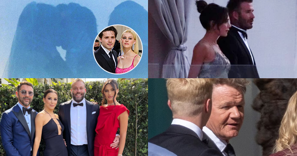 Siêu đám cưới 91 tỷ Brooklyn Beckham và ái nữ tài phiệt: Cô dâu chú rể hôn hẹn ước, vợ chồng Beckham lên đồ đỉnh cao, nhẫn cưới khủng gây sốc