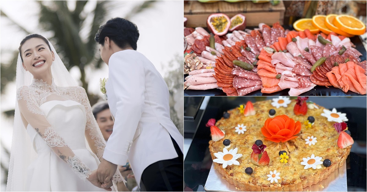 Giờ mới lộ thực đơn tiệc cưới Ngô Thanh Vân và chồng kém 11 tuổi: Đẹp không nỡ ăn!