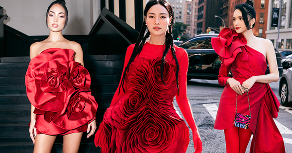 Dàn sao “phủ đỏ” show Đỗ Mạnh Cường tại New York Fashion Week: Lan Ngọc - Hương Giang đọ sắc cùng Miss Universe 2022