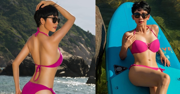 Xuân Lan diện bikini hồng khoe body cực nóng bỏng ở tuổi 44