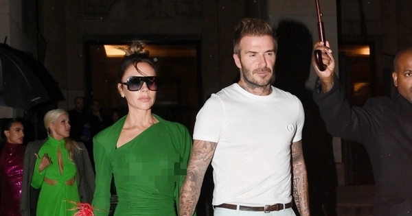 Vợ chồng David Beckham - Victoria nắm tay tình cảm đi dự tiệc ở Pháp