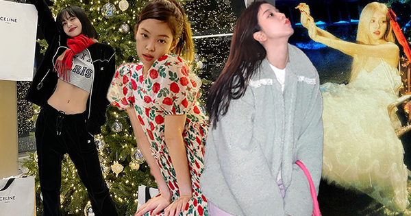 BLACKPINK lên đồ chụp ảnh với cây thông Noel: Jennie - Lisa trái ngược, Jisoo - Rosé chung team