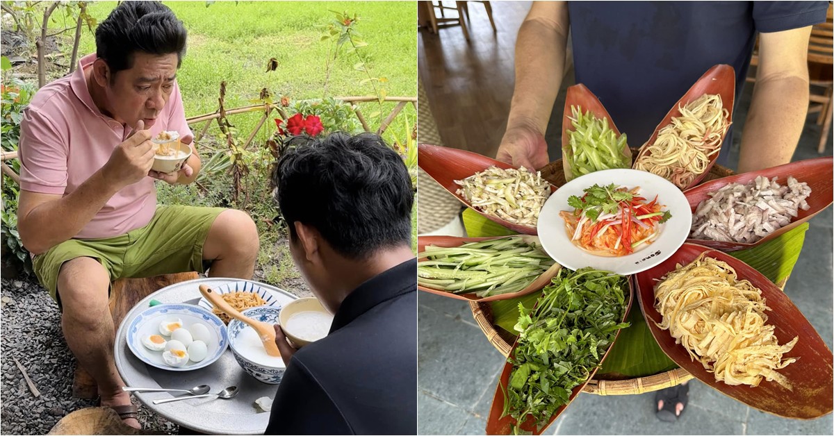 Tài tử Huỳnh Anh Tuấn nấu ăn trong chòi lá tại nhà vườn 6.000m2, có món bình dị, món đẹp như nhà hàng