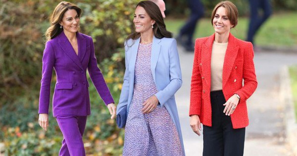 Vương phi Kate Middleton chính là "sách mẫu" diện trang phục màu sắc sang trọng, tinh tế
