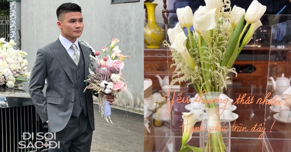Bó hoa Quang Hải cầm đi trao cho Chu Thanh Huyền trong ngày cưới: Ý nghĩa đặc biệt với ước mong hôn nhân không còn sóng gió