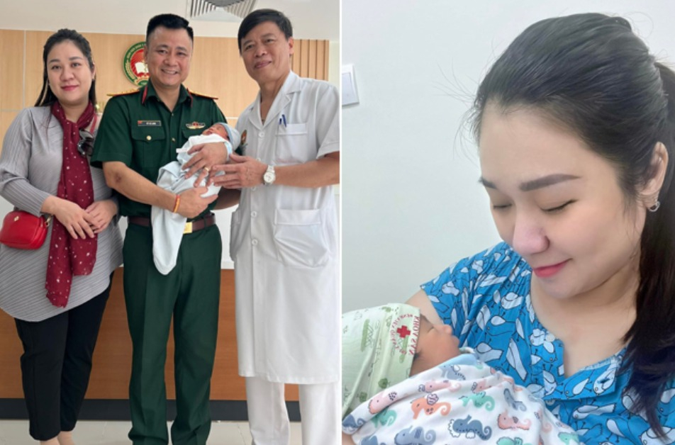 Bà xã Tự Long xuất viện sau sinh con thứ 3, tuyên bố đã "hết tuổi đẻ"