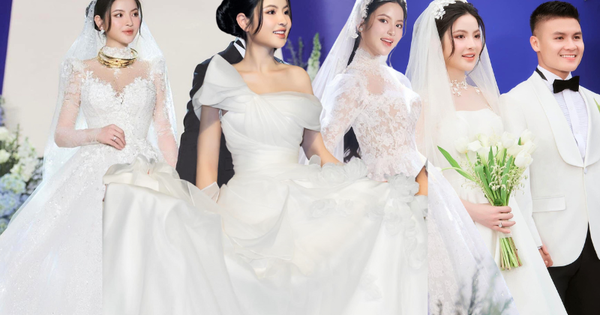 Chu Thanh Huyền diện 4 mẫu váy trong ngày cưới nhưng đều có điểm chung, phải chăng để tránh lộ bụng bầu?