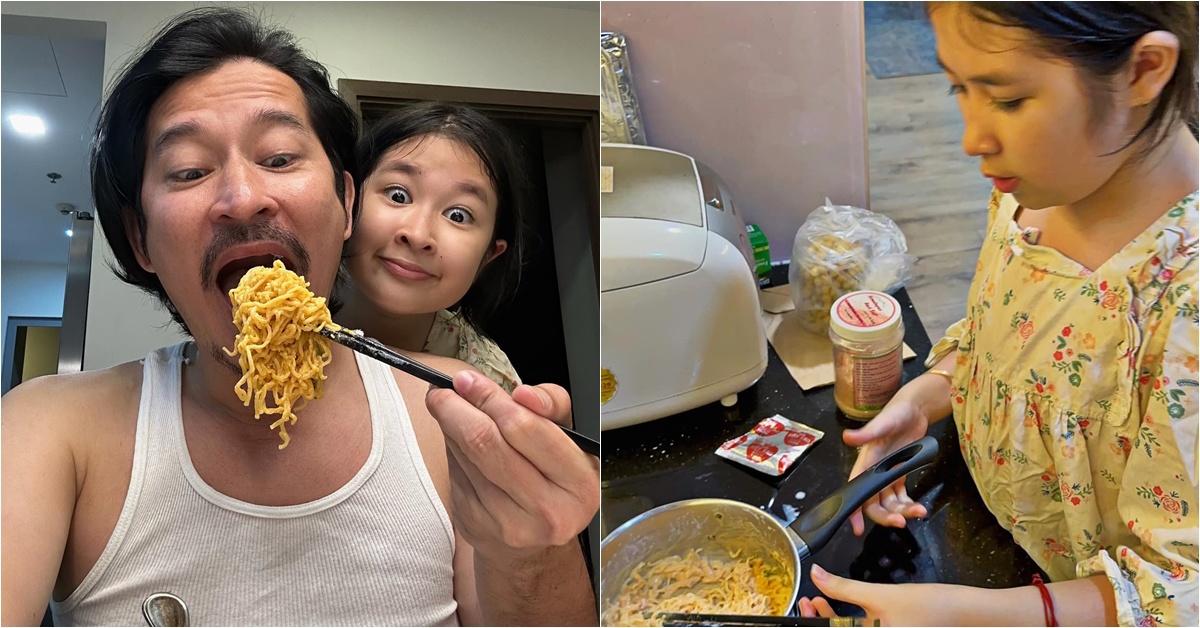Con gái có gương mặt hài hước của Huy Khánh nấu ăn cho bố, cái kết "lật mặt" gây ngỡ ngàng
