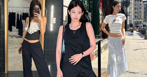 Outfit mùa thu của Jennie toàn đồ trắng đen nhưng biến hóa được theo 3 style